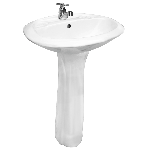 Lavatorio con pedestal dettaglio rimini 8003 blanco
