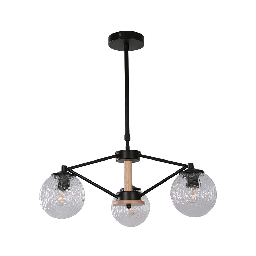 Lámpara de techo Designers Negro 3 luces e27 40w