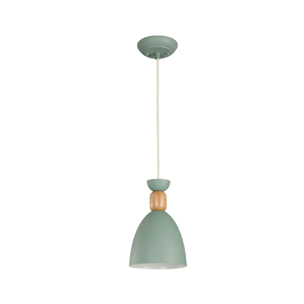 Lámpara colgante ikelite montrel verde e27 40w
