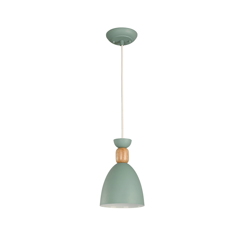 Lámpara colgante ikelite montrel verde e27 40w