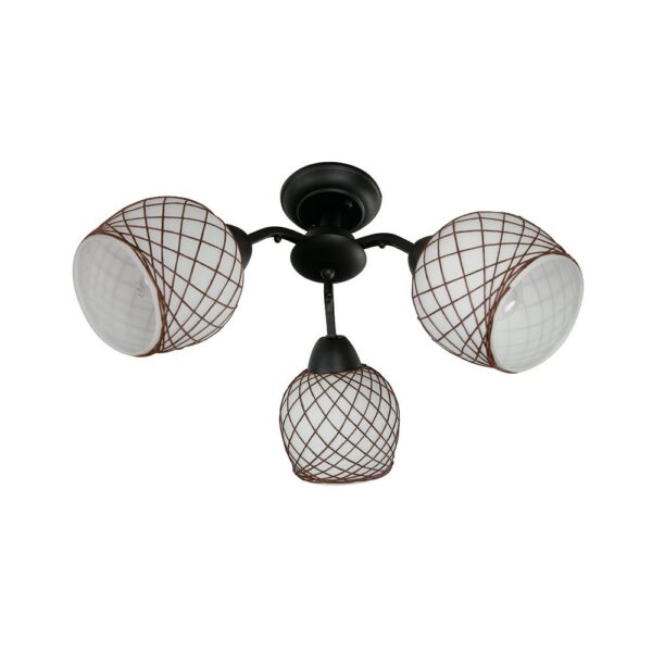 Lámpara de techo Ikelite Russel negro 3 luces e27 40w
