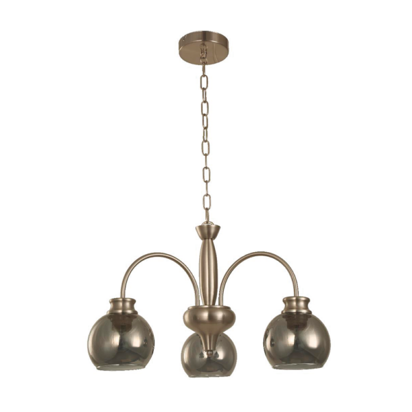 Lámpara colgante Columba Ikelite níquel satinado 3luces e27 40w