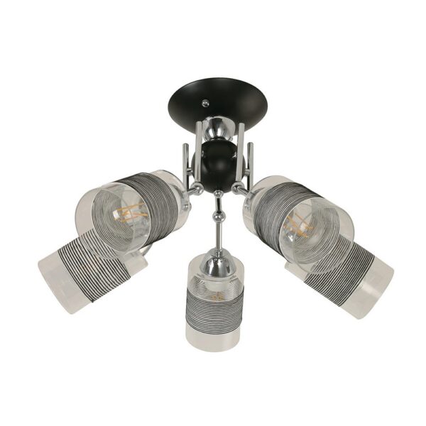 Lámpara de techo Ikelite Jarieth cromo 5 luces e27 40w