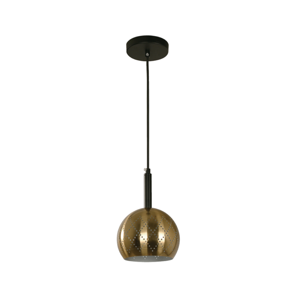 Lámpara colgante Ikelite Negro y Dorado e27 40w