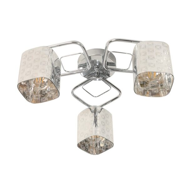 Lámpara de techo Ikelite Semi Flush cromo 3luces e27 40w