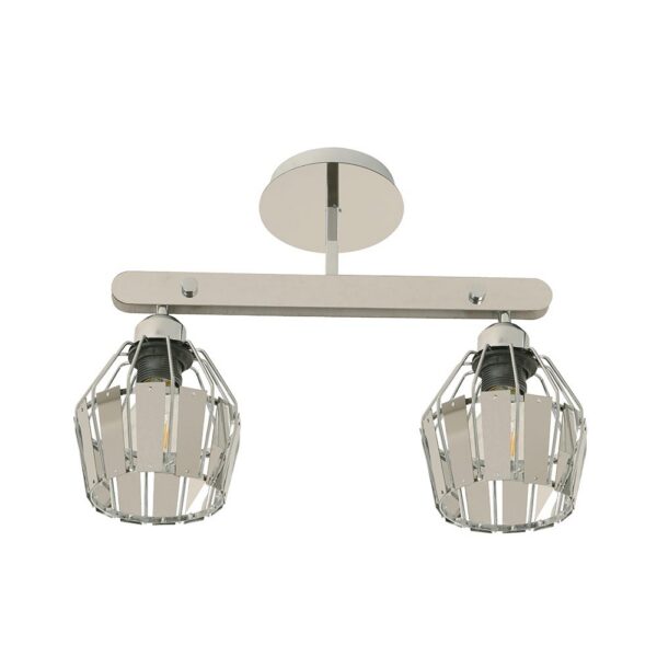 Lámpara de techo Desigers cromo 2 luces e27 60w