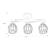 Lámpara de techo Designers cromo 3 luces e27 60w — vista 1