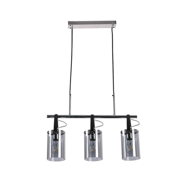 Lámpara colgante Ikelite Glass cromo 3 luces e27 60w