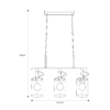 Lámpara colgante Ikelite Glass cromo 3 luces e27 60w — vista 1