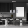 Lámpara colgante Ikelite Glass cromo 3 luces e27 60w — vista 2