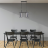 Lámpara colgante Designers Square negro ahumado 2 luces e27 60w — vista 2