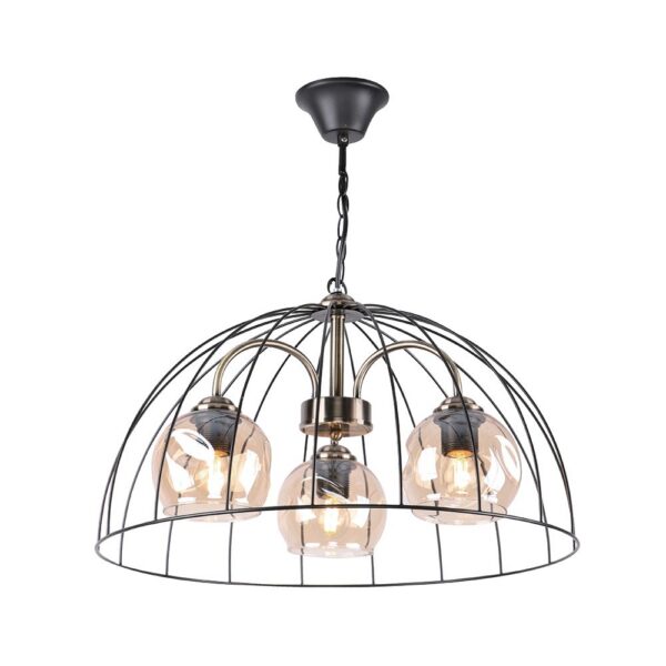 Lámpara colgantes Designers Mesh negro 3 luces e27 40w