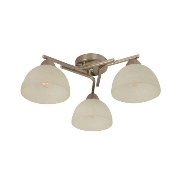 Lámpara de techo ikelite sat níquel satinado 3 luces e27 40w
