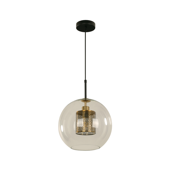 Lámpara colgante Ikelite Novica negro e27 40w