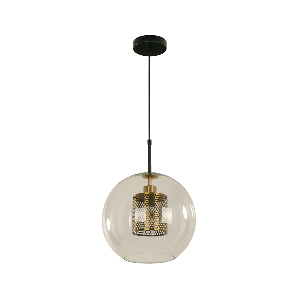 Lámpara colgante Ikelite Novica negro e27 40w