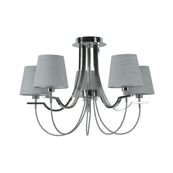 Lámpara de techo Cloth Designers cromo 5 luces e14 40w