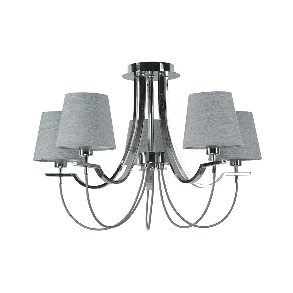 Lámpara de techo Cloth Designers cromo 5 luces e14 40w