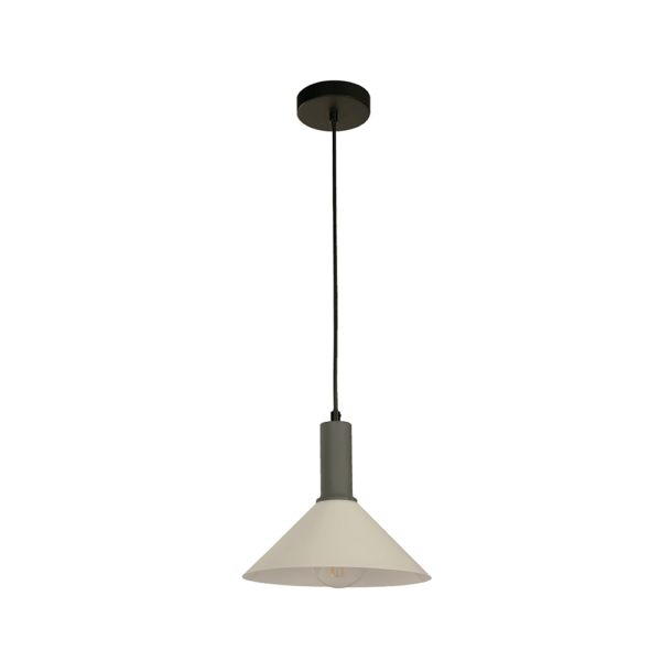 Lámpara colgante Ikelite Negro y Gris e27 40w