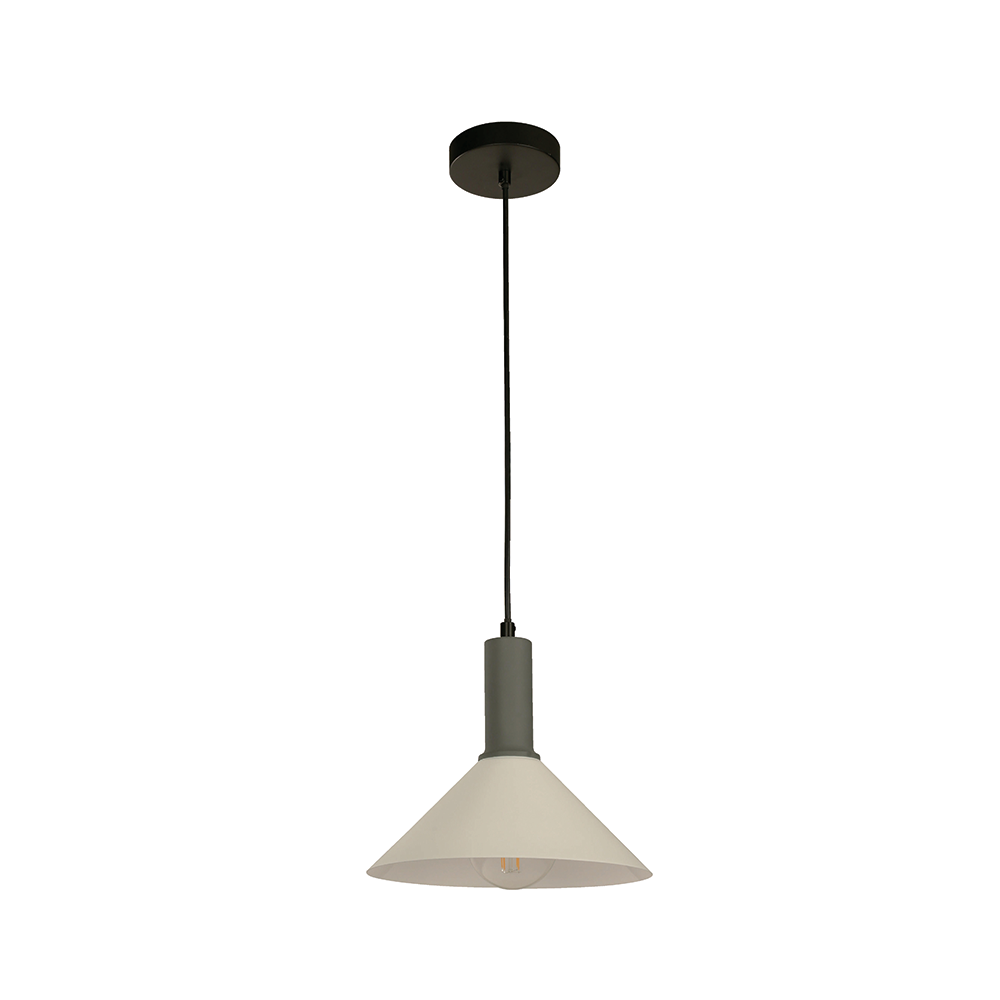 Lámpara colgante Ikelite Negro y Gris e27 40w