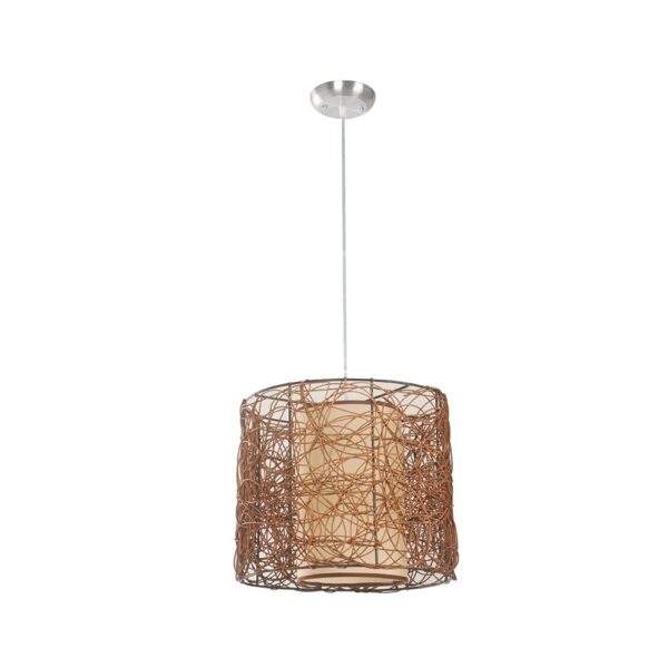 Lámpara colgante ikelite barranquilla beige E27 60w