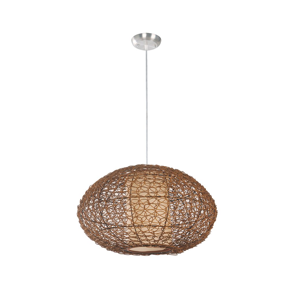 Lámpara colgante Ikelite beige e27 60w