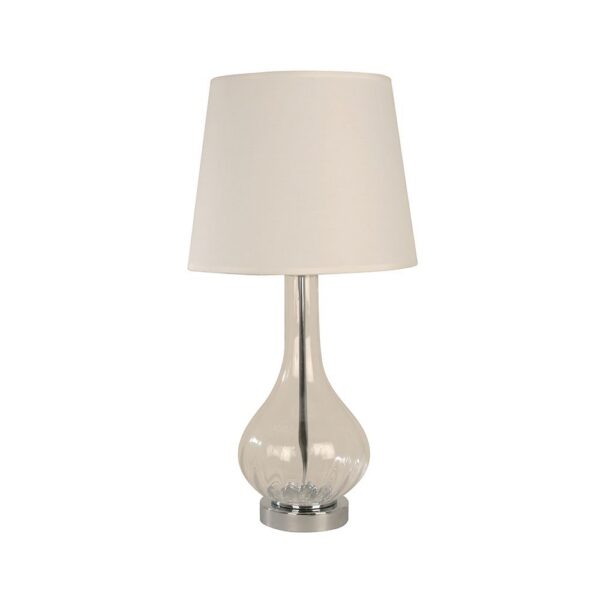 Lámpara de mesa Designers Transparente y cromo e27 60w