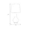 Lámpara de mesa Designers Transparente y cromo e27 60w — vista 1