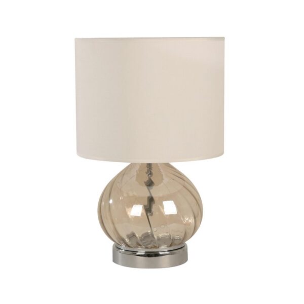 Lámpara de mesa Designers Ambar y cromo e27 60w