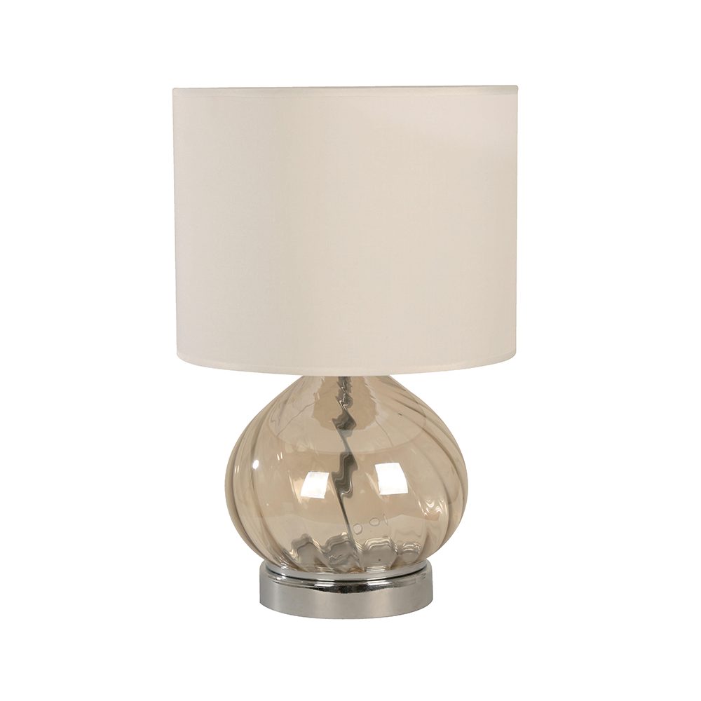 Lámpara de mesa Designers Ambar y cromo e27 60w