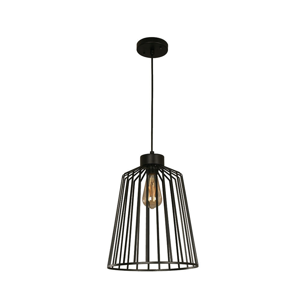 Lámpara colgante Ikelite Negro e27 60w