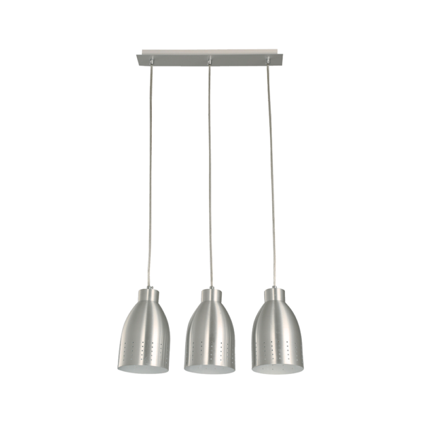 Lámpara colgante Ikelite Níquel Satinado 3 luces e27 60w