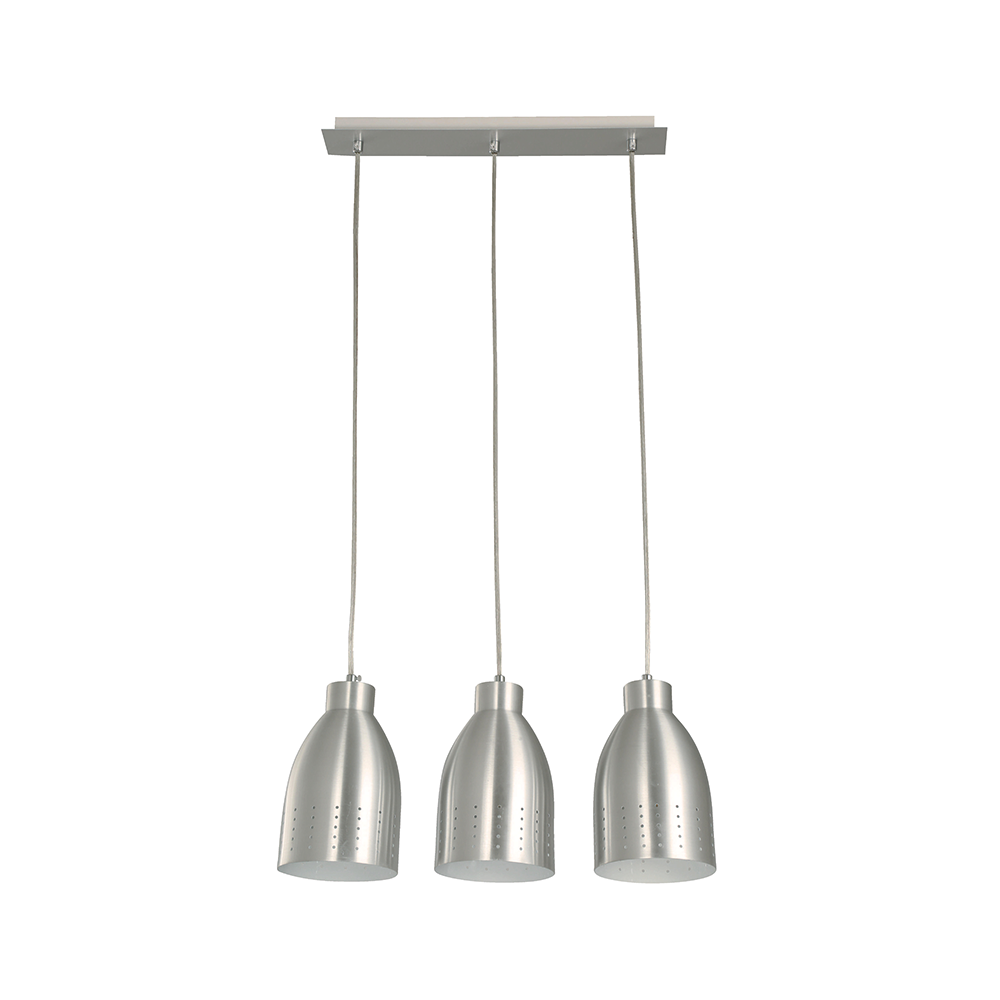 Lámpara colgante Ikelite Níquel Satinado 3 luces e27 60w