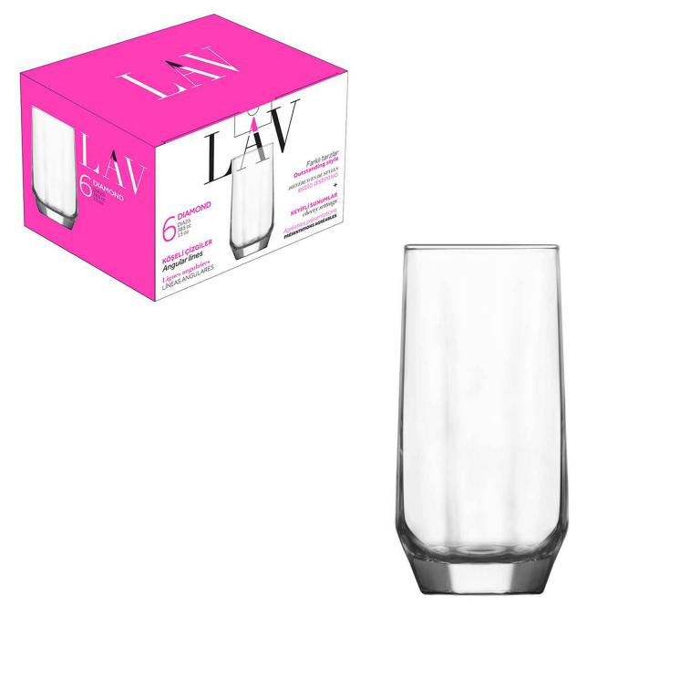 Set de vasos de vidrio Diamond Lav