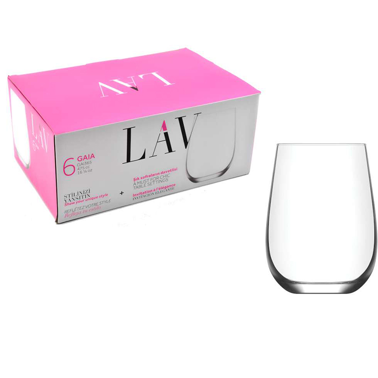 Set de vasos de vidrio Gaia Lav
