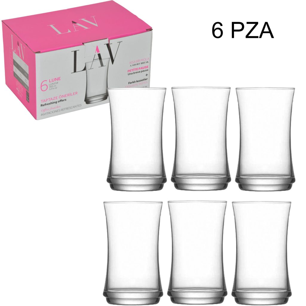 Set de vasos de vidrio Lune Lav
