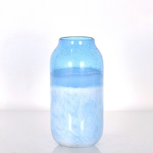 Florero kennedy azul 16,5x16,5x35cm