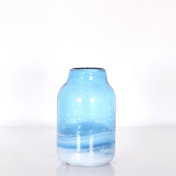 Florero kennedy azul 16x16x25cm