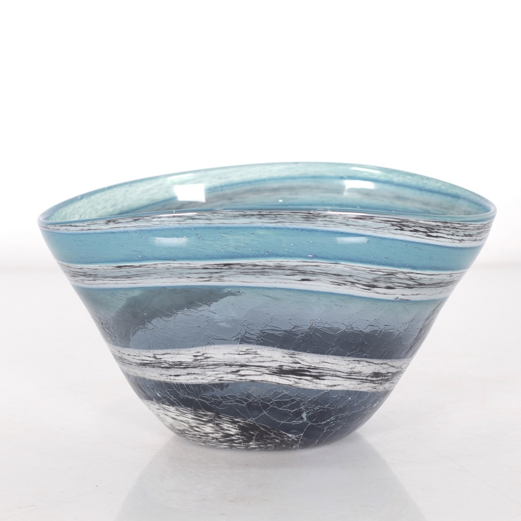 Tazón decorativo kennedy azul 30x22x16cm