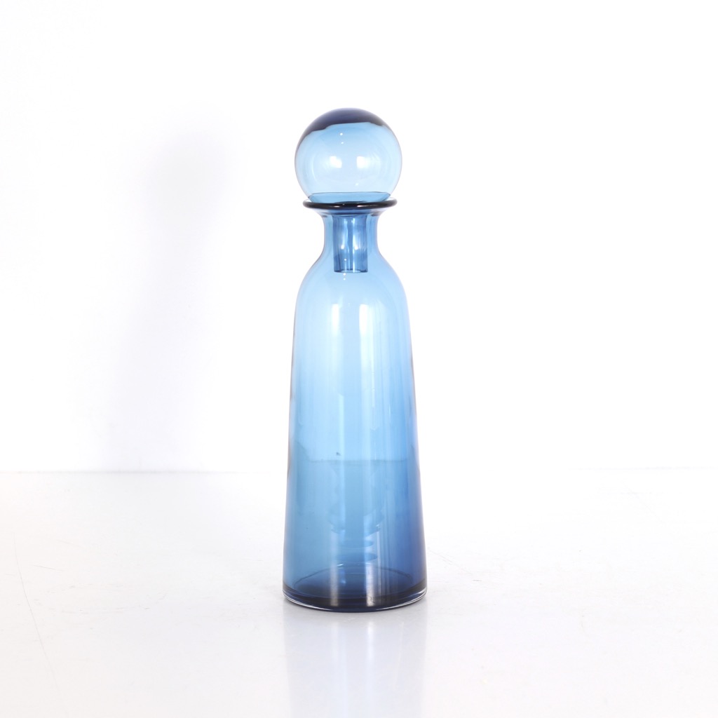 Adorno de vidrio Kennedy azul 12x12x42cm