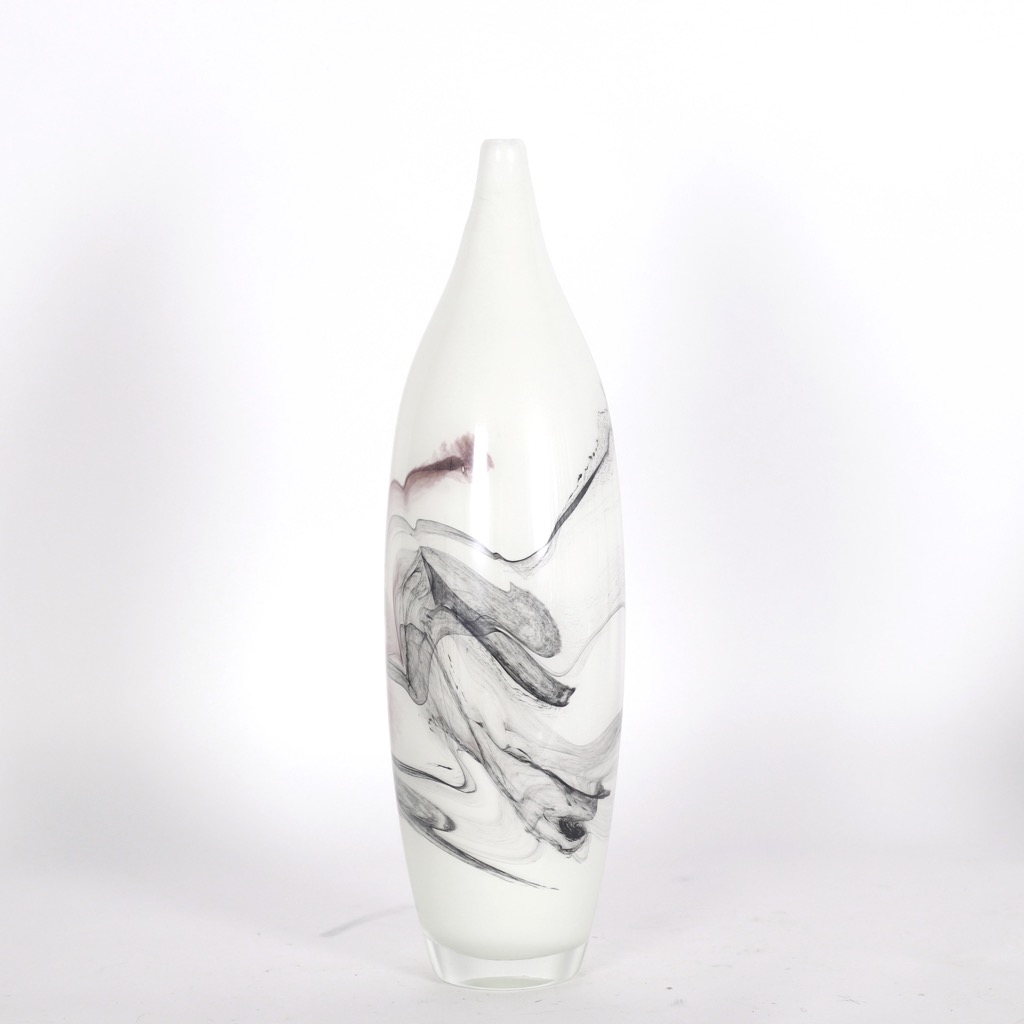 Florero kennedy blanco 3x13x46cm