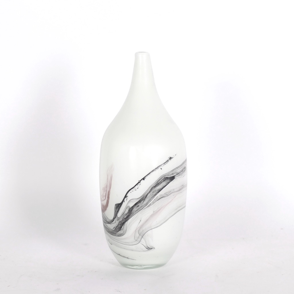 Florero kennedy blanco 13,5×13,5x35cm