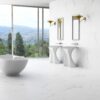 Piso porcelanato acetinado embramaco calacata gold plus 83x83cm 2,05m2 — vista 3