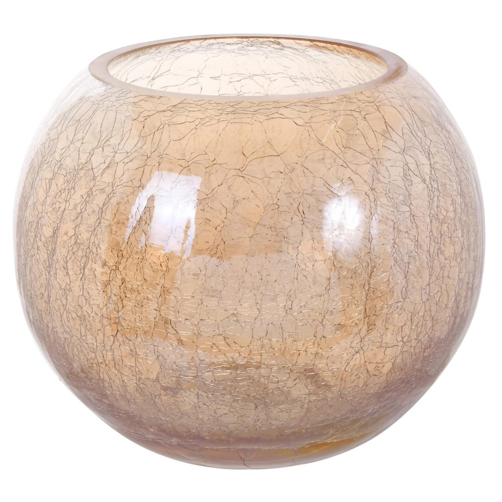 Florero de vidio concepts beige 20x26cm 010164