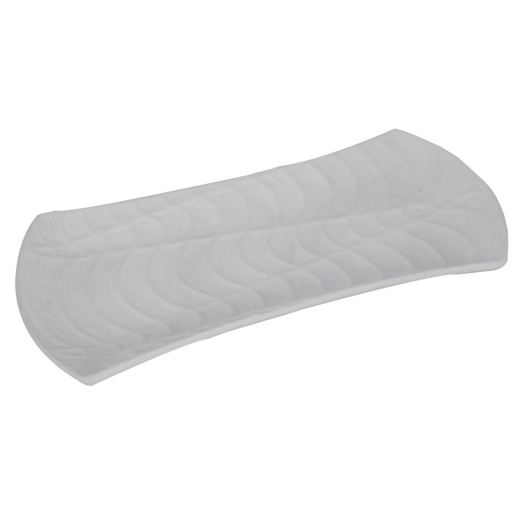 Bandeja decorativa de cerámica decor 37,5x18x3cm 647830