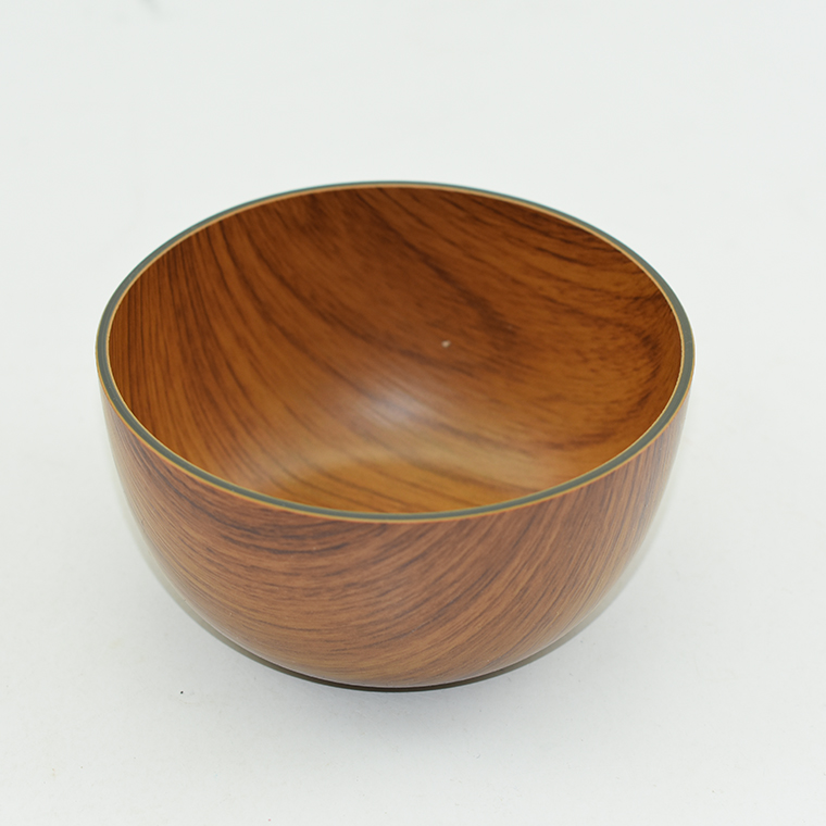 Bowl de plástico redondo hamilton de desiño madera 12cm