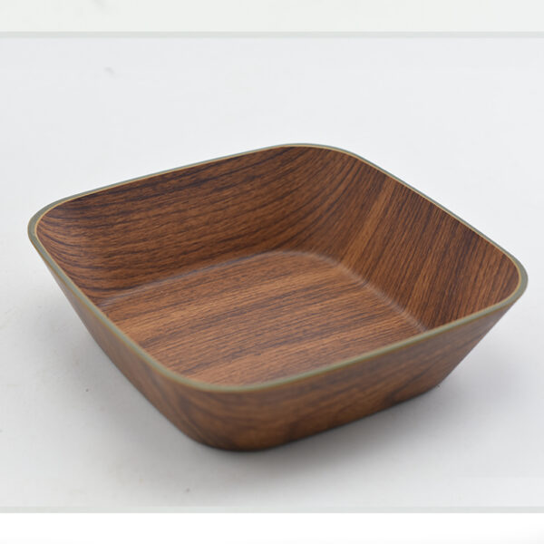 Bowl de plástico cuadrado hamilton diseño madera