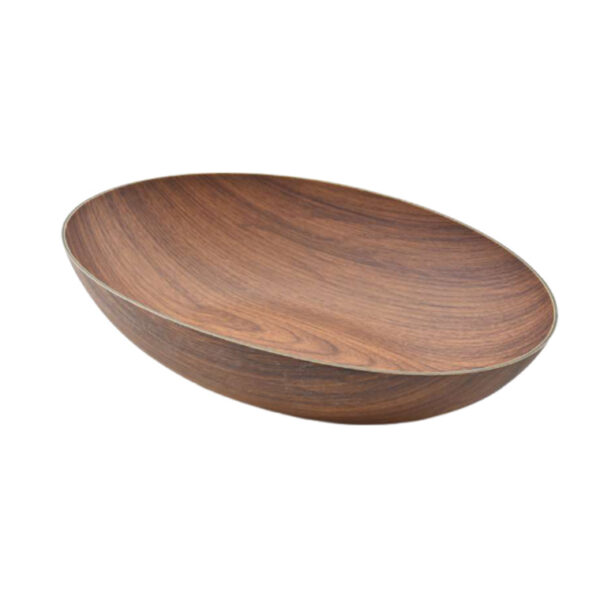 Bandeja de plástico hamilton ovalado diseño madera