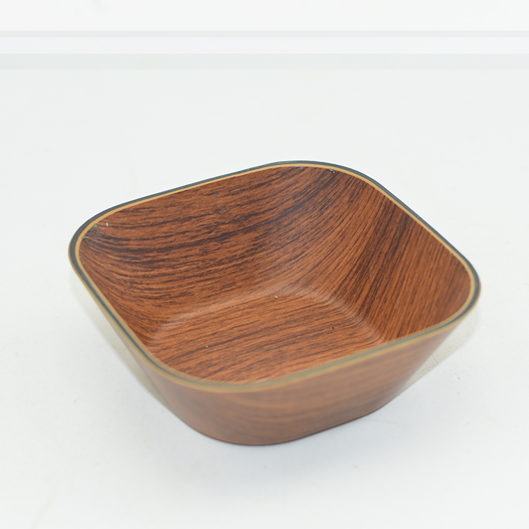 Bowl de plástico cuadrado hamilton diseño madera