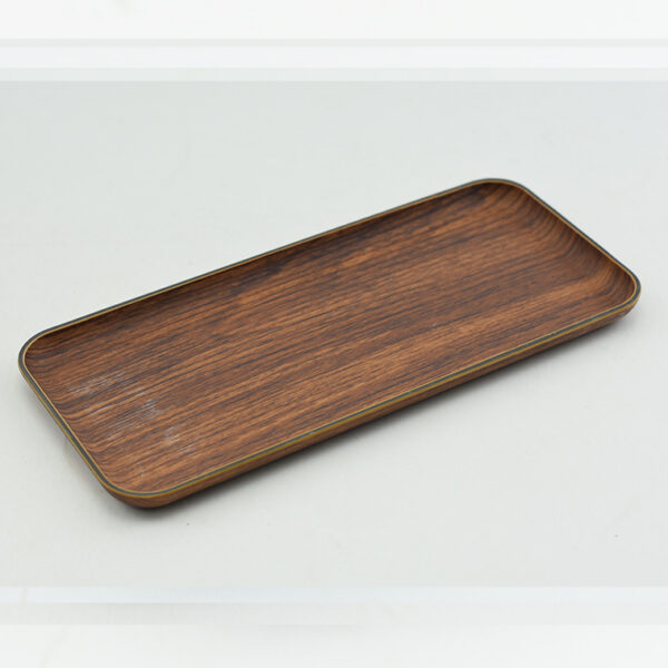 Plato de plástico pacific hamilton diseño madera