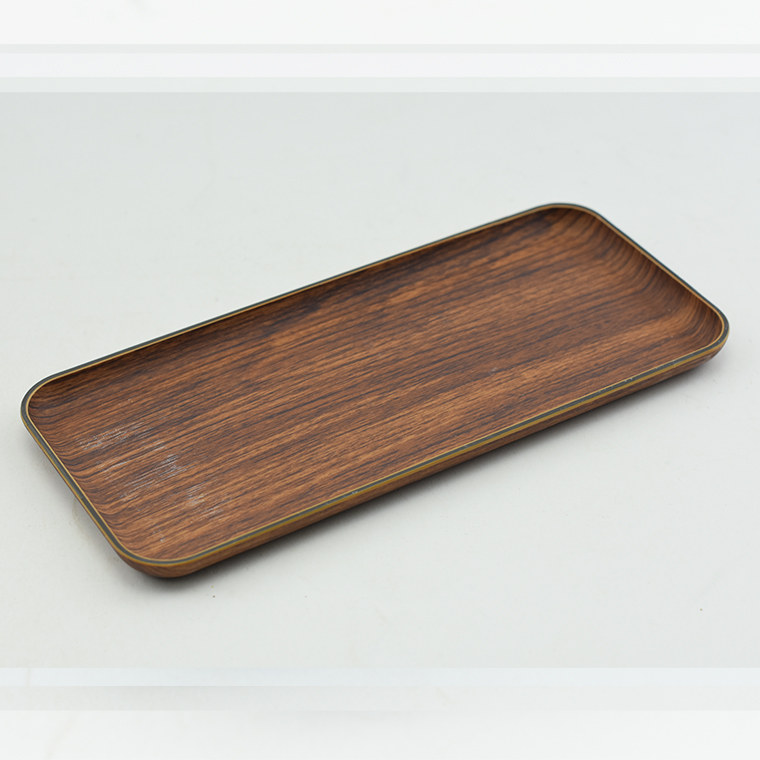 Plato de plástico pacific hamilton diseño madera